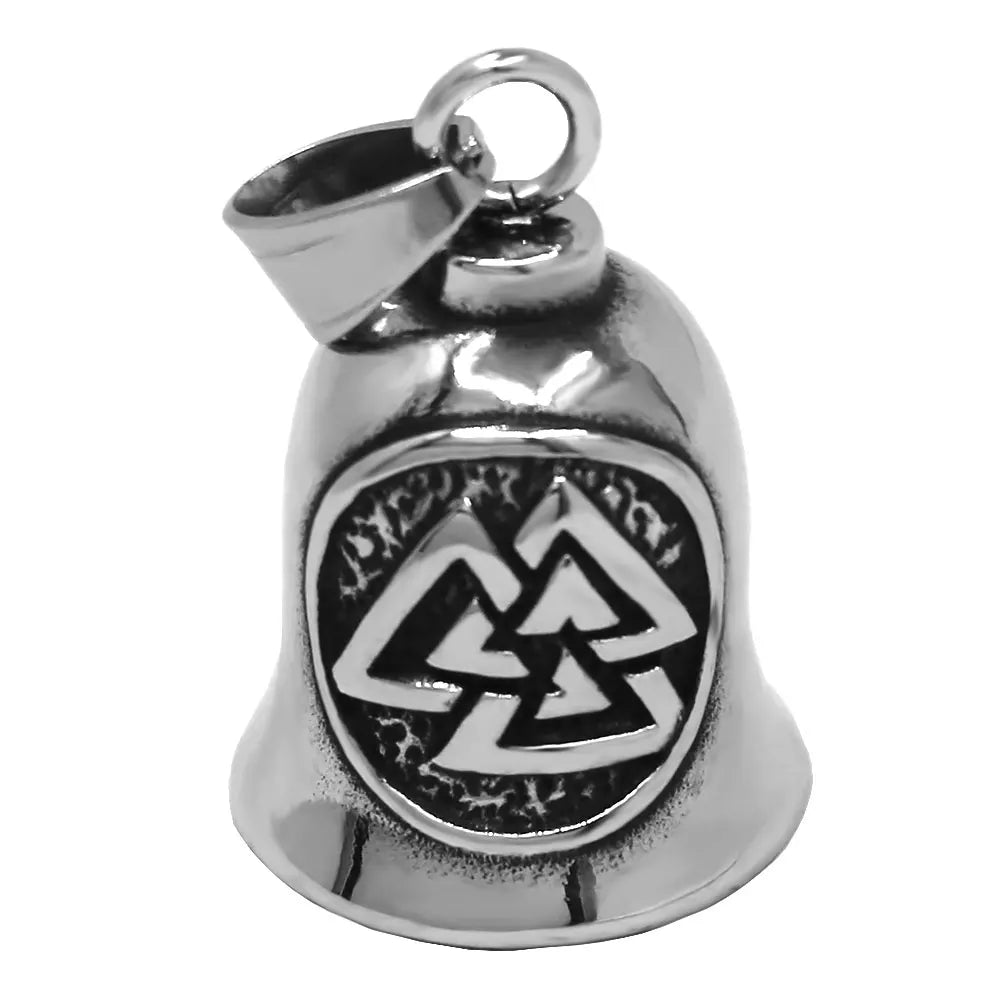 Norse Viking Warrior Spartacus Helmet Bell Pendant Stainless Steel Eagle Cross Jesus Rose Lady Rider Saint Mary USA Flag Jewelry