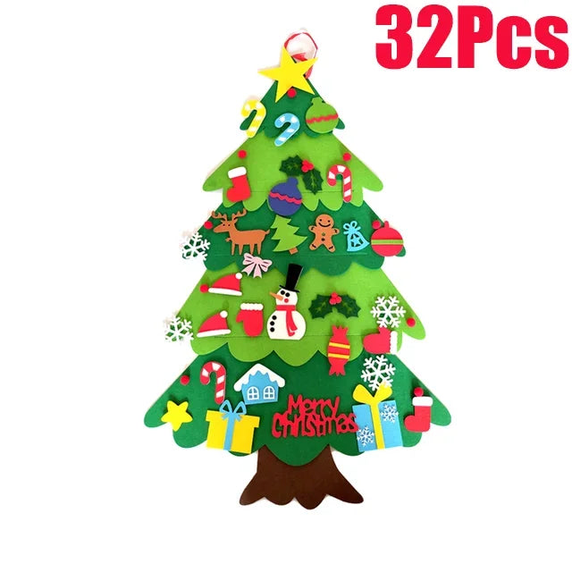 DIY Felt Christmas Tree Kids Max Fun DIY Christmas Felt Tree with Decoration Tree Ornaments for Kid Wall Bedroom Indoor House