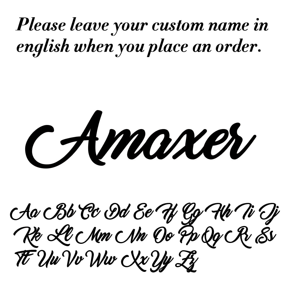 Amaxer Personalised Custom Name Necklace for Women Cursive Letter Pendant Stainless Steel Chains Jewelry Couple Weddings Gifts