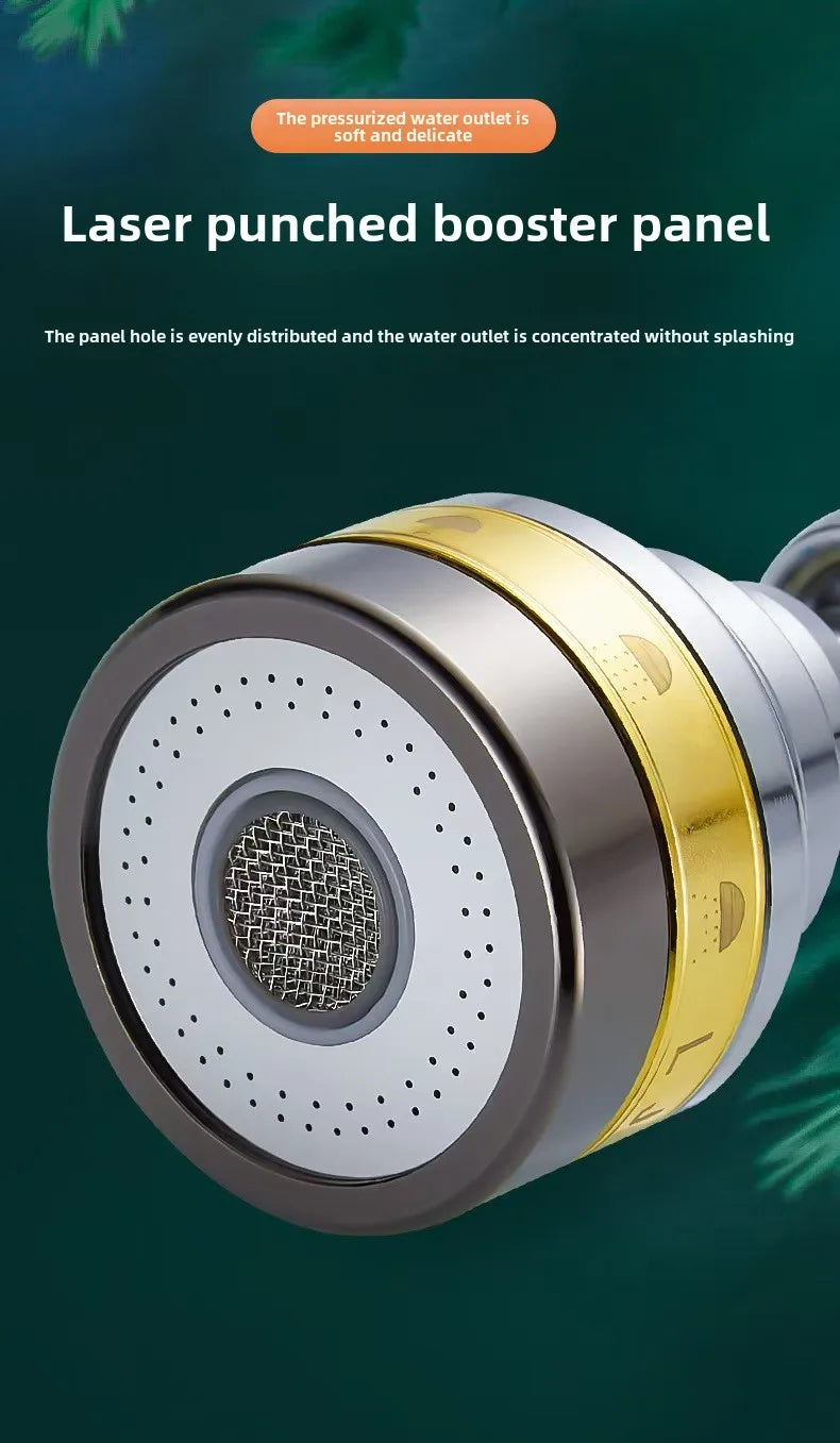 Three Levels Adjustable Brass Kitchen Faucet Aerator Extender Water Saving Anti Splash Stainless Steel Bathroom Accessories