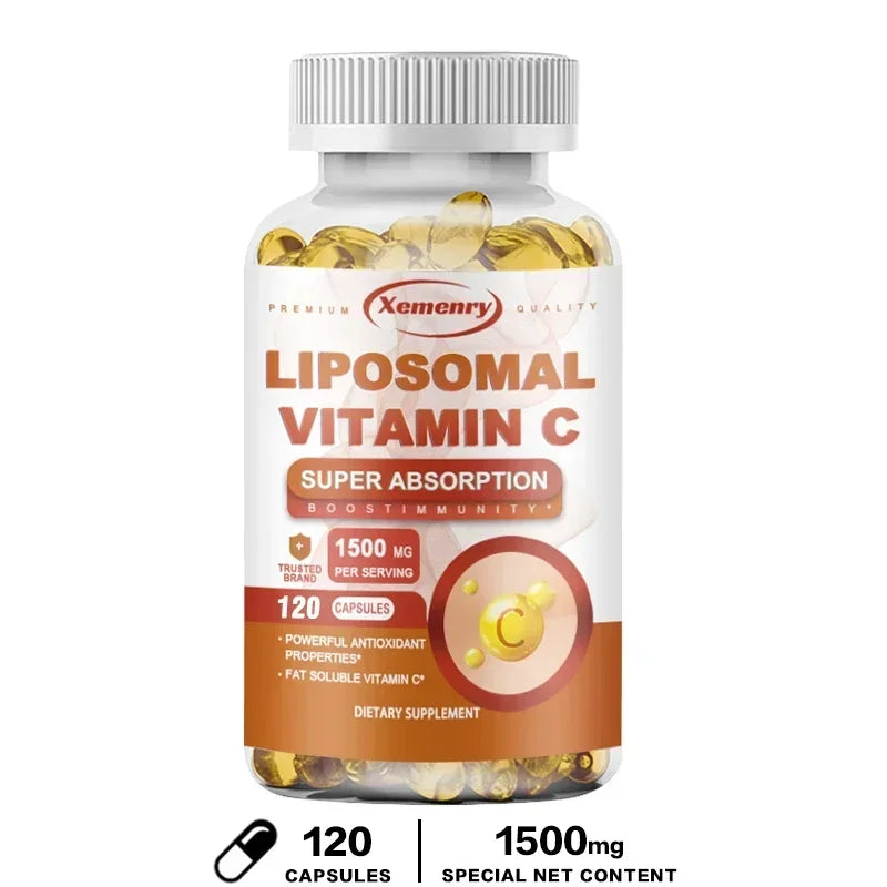 Liposomal Vitamin C - Supports Antioxidant and Nutrient Absorption, Energy Supplement, and Promotes Immune Health Vegan