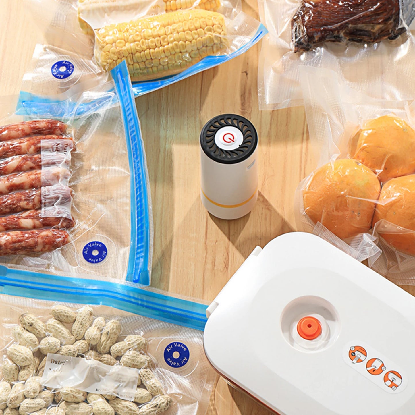 Universal Mason Jar Sealer Vacuum Kit BAP Free Vacuum Sealing Machine Food Preservation Storage for Wide Mouth Kitchen Gadgets