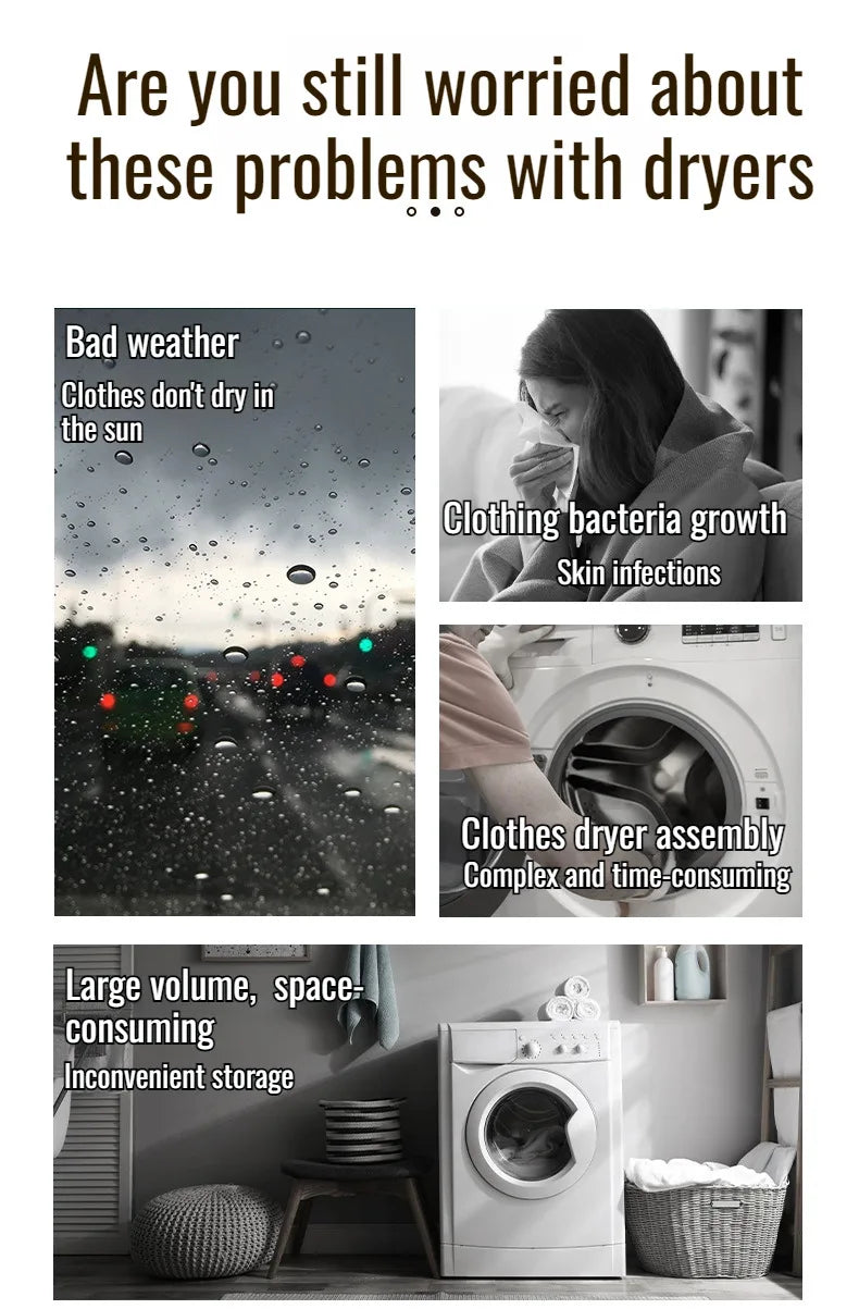 Portable Clothes Dryer for Light Clothes Underwear Baby Clothes Mini Clothes Dryer Electric Clothes Dryer Or Travel Dorms Hotel