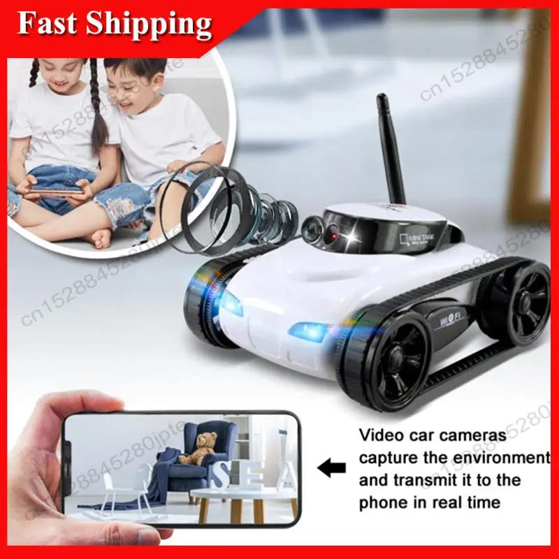 -ABUB FPV WIFI RC Car Real Time Quality Mini Camera Video Remote Control Robot Tank Intelligent APP Wireless Toy For Kids