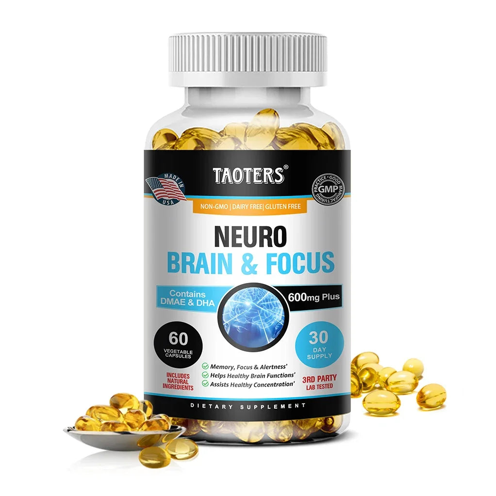 Brain Health Health - with vitamins - Brain & Focus Formula - Brain Booster with Multi- Helps Improve Memory, Focus and Clear Th