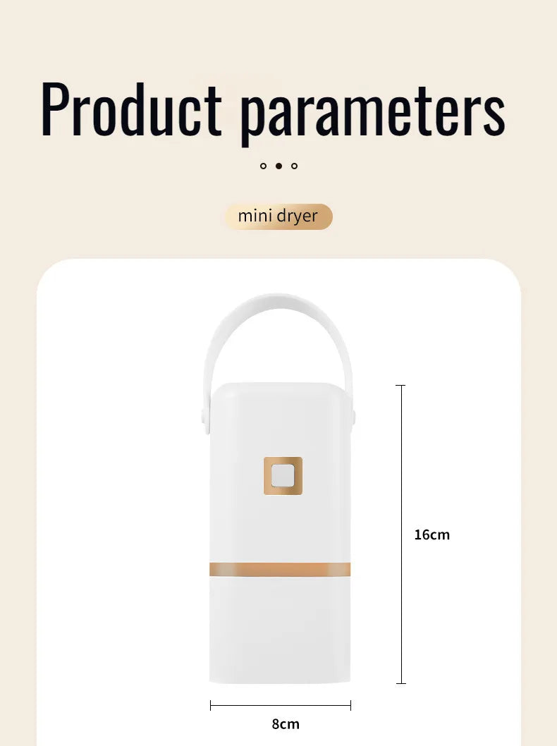 Portable Clothes Dryer for Light Clothes Underwear Baby Clothes Mini Clothes Dryer Electric Clothes Dryer Or Travel Dorms Hotel
