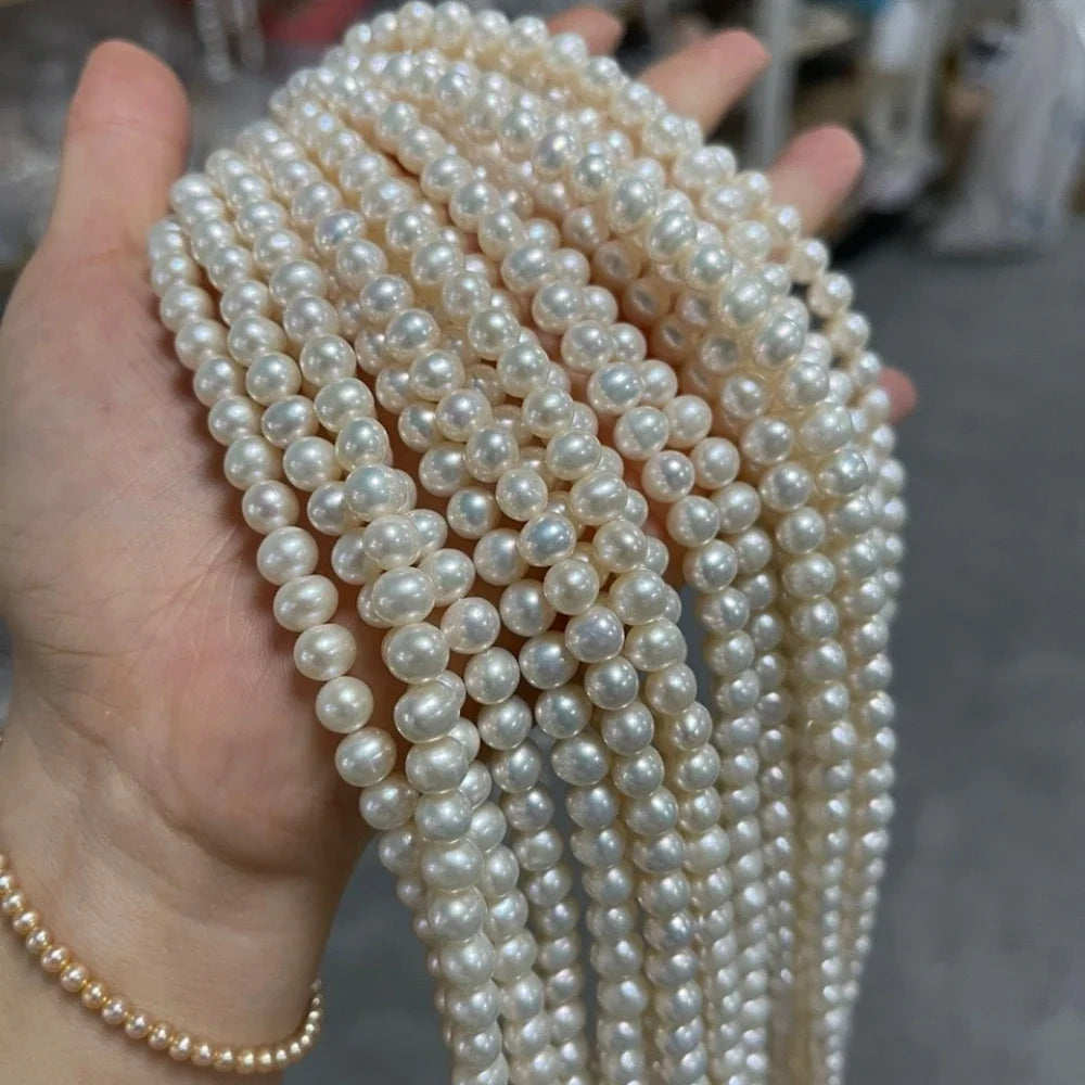 AAAA Natural Freshwater Non nuclear Pearl Beads Round Loose Beaded For Jewelry Making DIY Bracelet Necklace Accessories