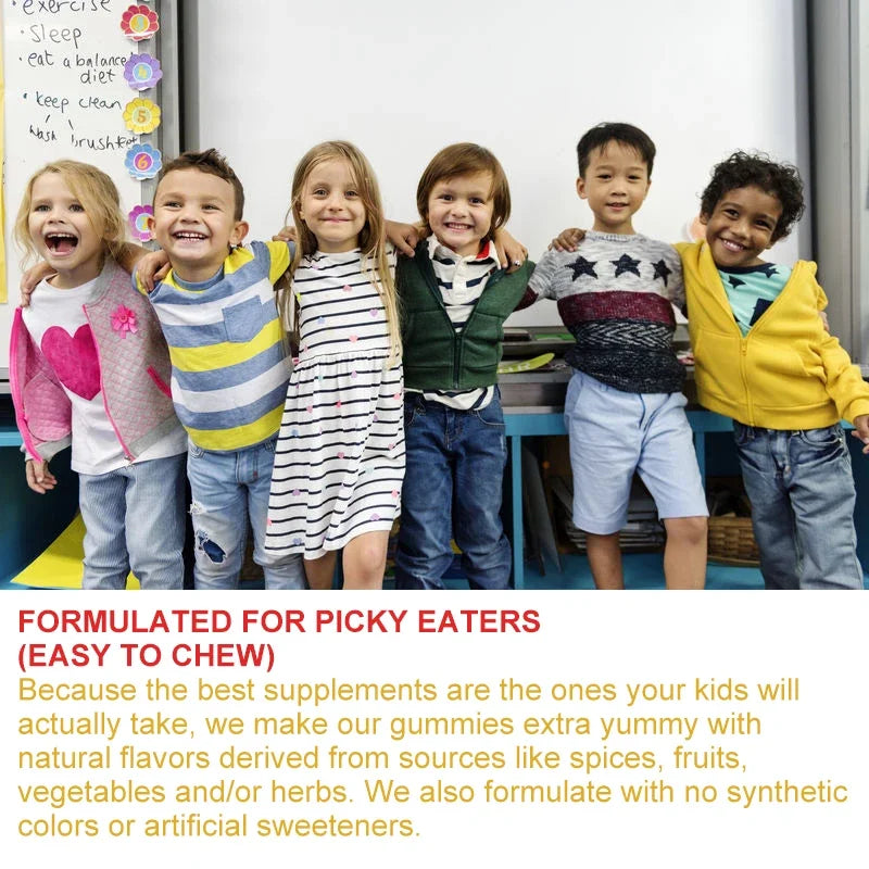 Kids Multivitamins Gummies - Enhance Immunity, Increase Energy, Promote Brain Development, For Bone Health, Eye Health