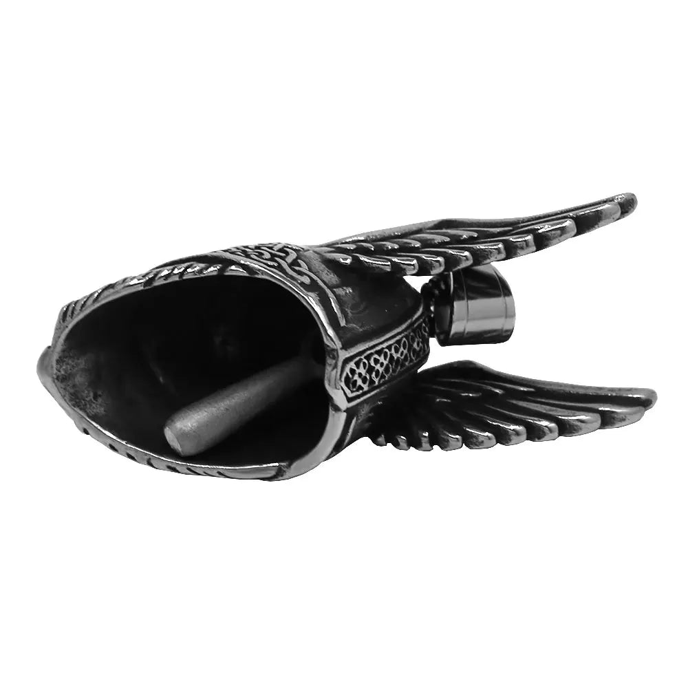 Norse Viking Warrior Spartacus Helmet Bell Pendant Stainless Steel Eagle Cross Jesus Rose Lady Rider Saint Mary USA Flag Jewelry