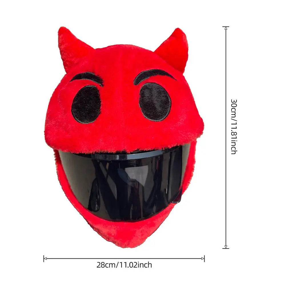 Motorcycle Helmet Cartoons Plush Helmet Protective Cover Helmet Full Face Covers For Halloween Outdoor Fun Personalized Helmets