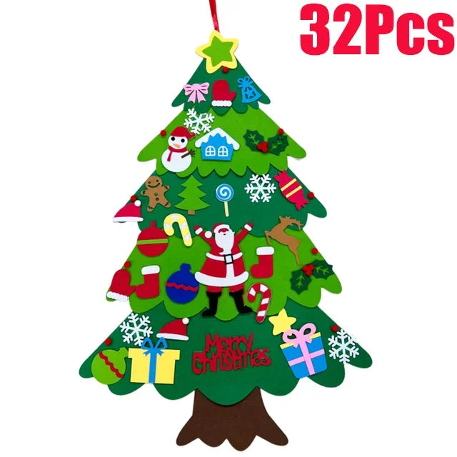 DIY Felt Christmas Tree Kids Max Fun DIY Christmas Felt Tree with Decoration Tree Ornaments for Kid Wall Bedroom Indoor House