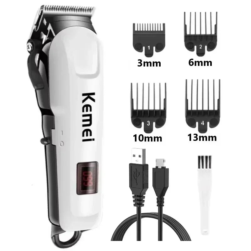 Kemei Hair Clipper KM-809A Hair Cut Maching Wireless Trimmer Men Professional Clipper Machine Rechargeable Hair Cut Barberkemei