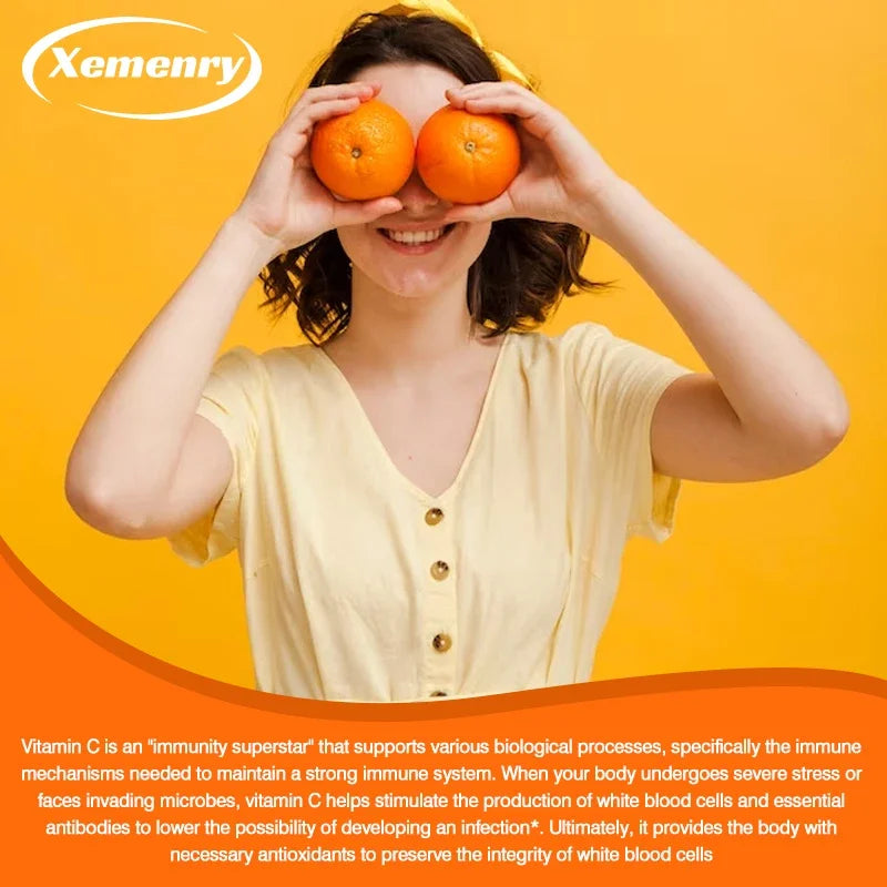 Vitamin C Capsules 1000mg - Immune System and Collagen Booster, Skin Health, Antioxidant Supplements