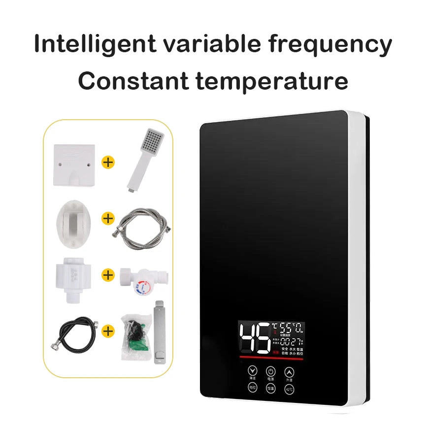 DMWD Electric Thermostatic water heater 7000W Remote Control Instant heating waterproof tankless water heater for shower bath