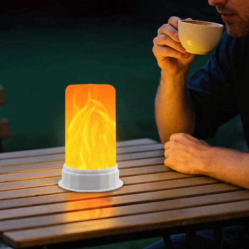LED Flame Light Halloween Flameless Candle Battery model Light DC 5V Rechargeable Dimmable Night Light Yard LED  Festival decora