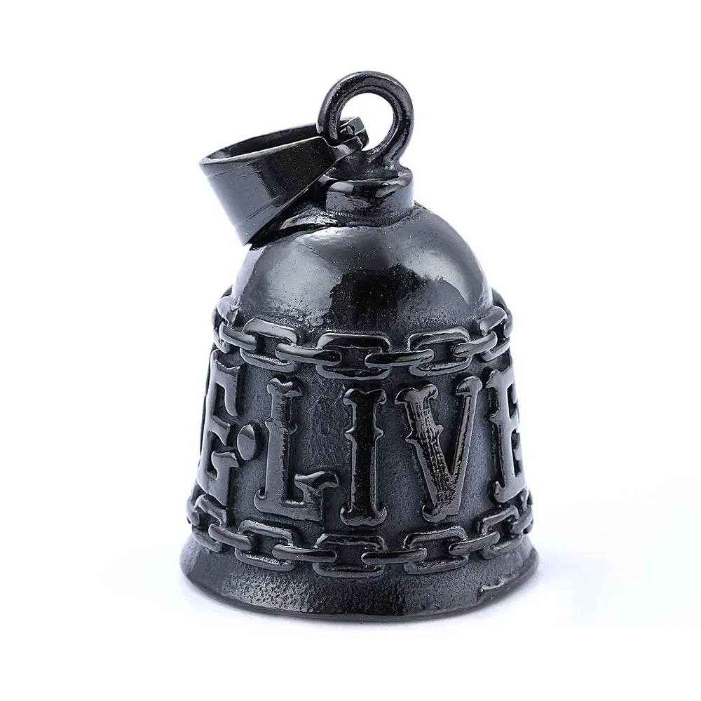 Norse Viking Warrior Spartacus Helmet Bell Pendant Stainless Steel Eagle Cross Jesus Rose Lady Rider Saint Mary USA Flag Jewelry
