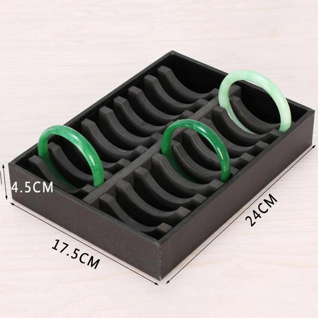 20 Slots Bracelet Bangle Holder Jewelry Display Storage Showcase Box Tray