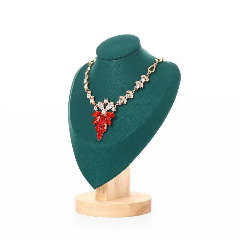 New High Quality Model Bust Show Exhibitor Velvet Jewelry Display Necklace Pendants Mannequin Jewelry Stand Organizer Colors