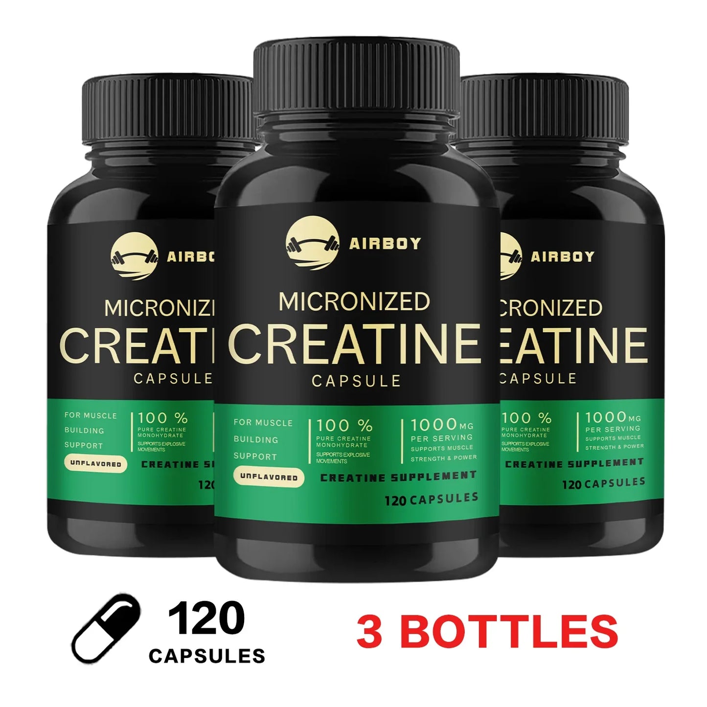 Micronized Creatine - Promotes Muscle Growth, Enhances Physical Performance, Endurance and Recovery
