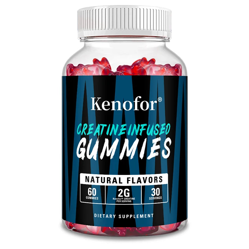 Creatine Gummies - Helps Increase Strength, Endurance, and Muscle Recovery, Improving Athletic Performance - 60 Gummies