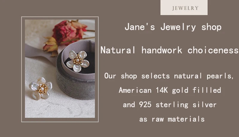 Jane jewelry 925 sterling silver 100% Natural Freshwater Baroque Pearl Drop Earrings INS Fine Jewelry Gift for Women 15-25mm EXA