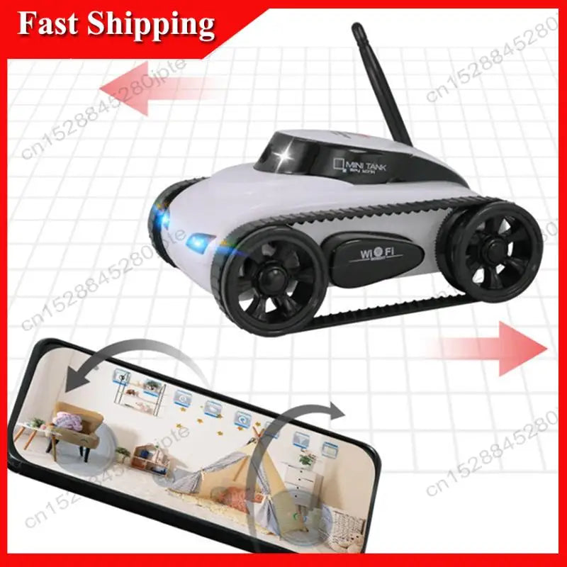 -ABUB FPV WIFI RC Car Real Time Quality Mini Camera Video Remote Control Robot Tank Intelligent APP Wireless Toy For Kids