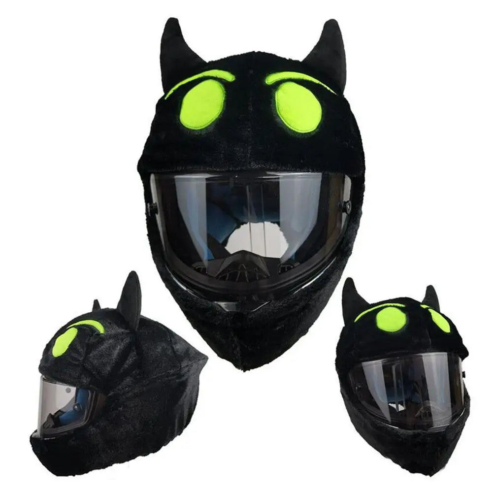 Motorcycle Helmet Cartoons Plush Helmet Protective Cover Helmet Full Face Covers For Halloween Outdoor Fun Personalized Helmets