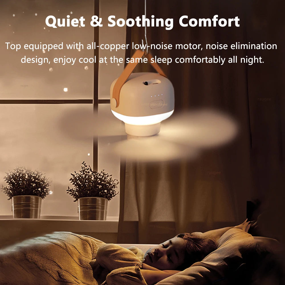 Ceiling Fan 7200mAh Portable Camping Tent Ceiling Fan USB Rechargeable Wireless Ceiling Fan with LED Lighting and Remote Control