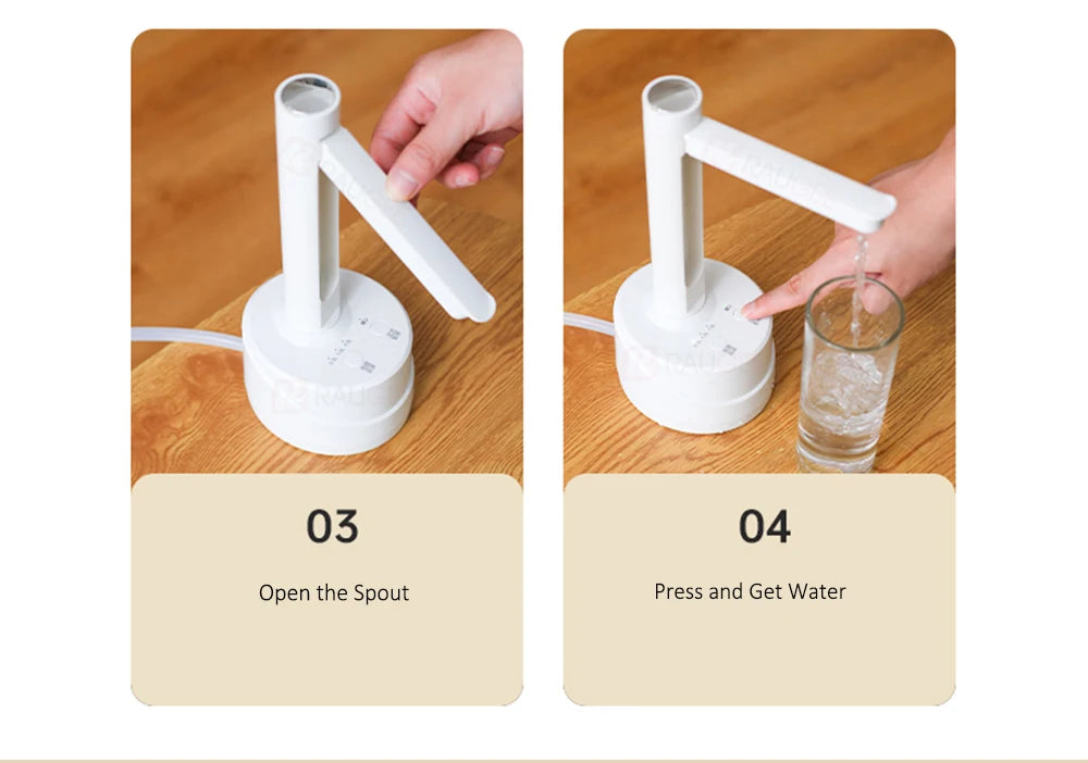 Electric Water Gallon Bottle Pump Folding Water Bottle Pump Automatic Desktop Water Pump 19 Liters Rechargeable Water Pump