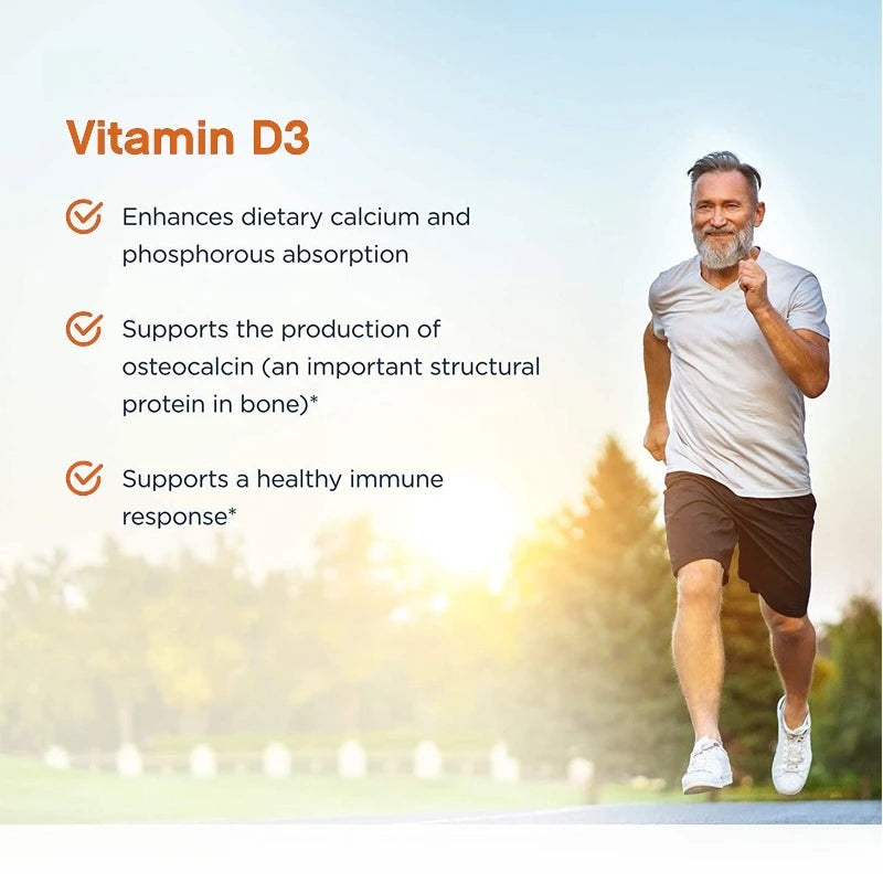 Vitamin D3 10,000iu (250 Mcg) Supplement, Immune Support, Healthy Muscle Function and Bone Health - Non-GMO, 30/60/120 Capsules
