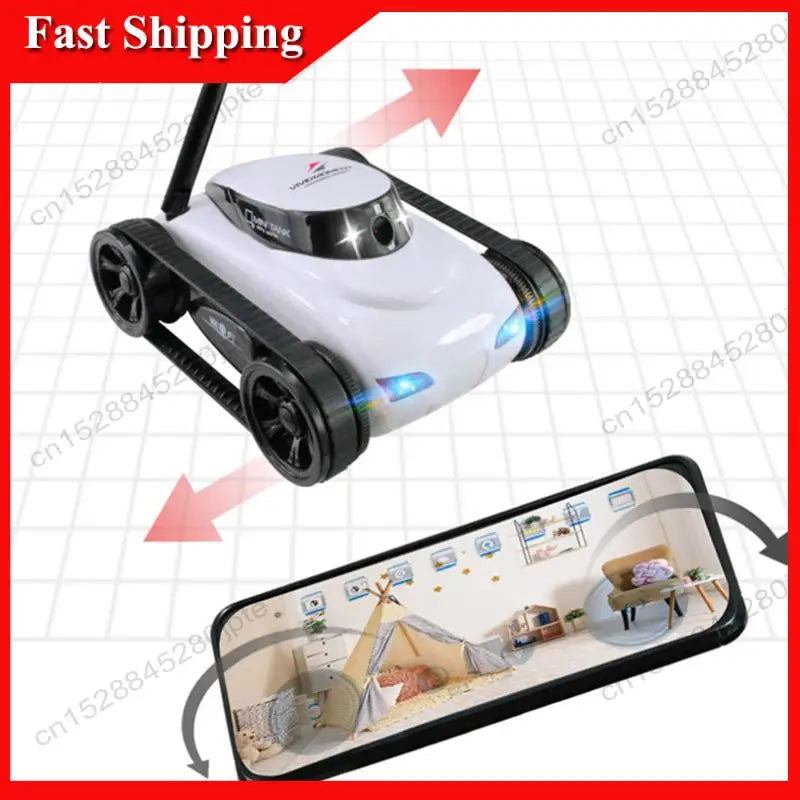 -ABUB FPV WIFI RC Car Real Time Quality Mini Camera Video Remote Control Robot Tank Intelligent APP Wireless Toy For Kids