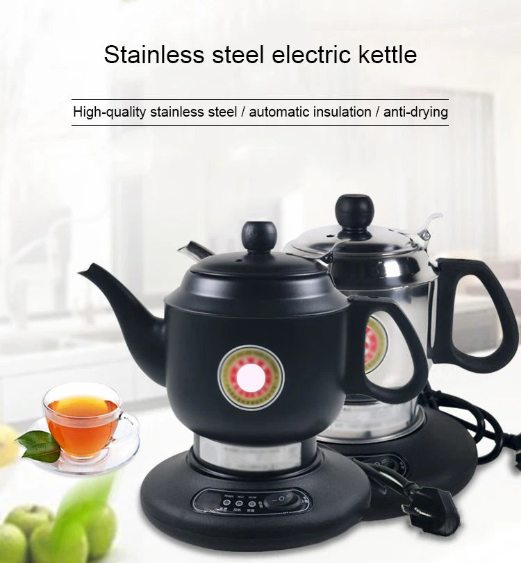 DMWD Stainless Steel Thermal Insulation 500W Electric Kettle Teapot 1.2L  Automatic Hot Water Heating Boiler Tea Pot 220V