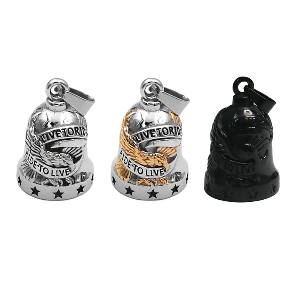 Norse Viking Warrior Spartacus Helmet Bell Pendant Stainless Steel Eagle Cross Jesus Rose Lady Rider Saint Mary USA Flag Jewelry