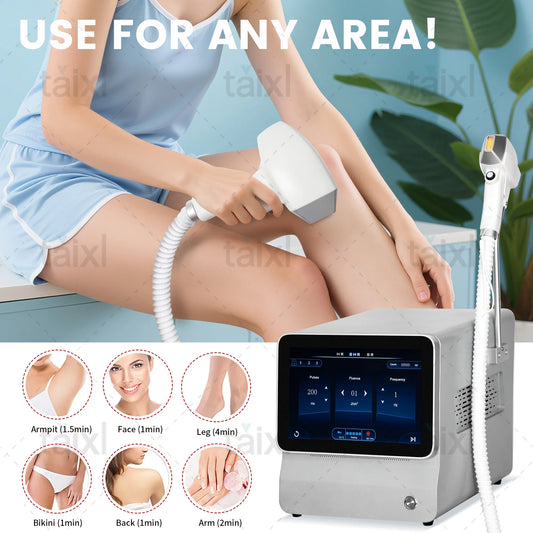 Portable Titanium laser And Soprano Ice Hair Removal System With A power of 4000W Designed For Professional Performance
