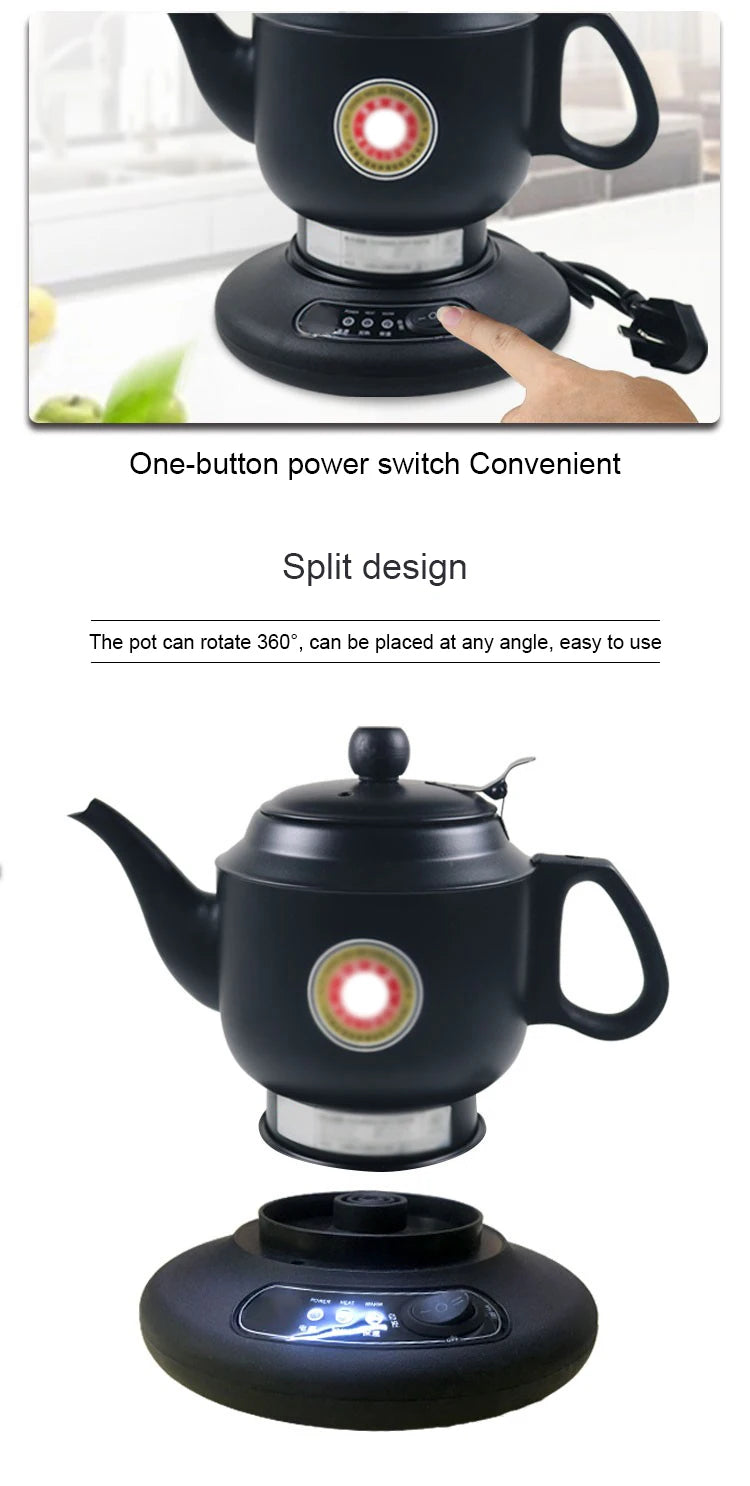 DMWD Stainless Steel Thermal Insulation 500W Electric Kettle Teapot 1.2L  Automatic Hot Water Heating Boiler Tea Pot 220V