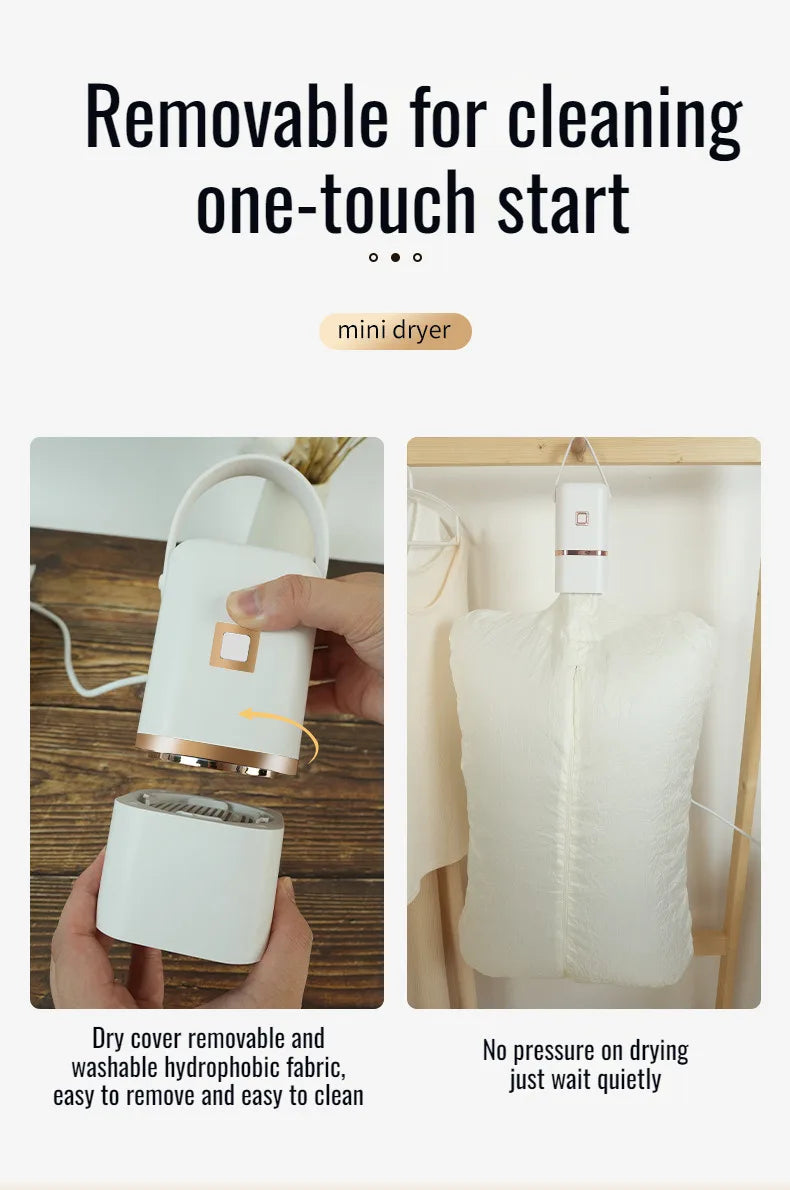 Portable Clothes Dryer for Light Clothes Underwear Baby Clothes Mini Clothes Dryer Electric Clothes Dryer Or Travel Dorms Hotel