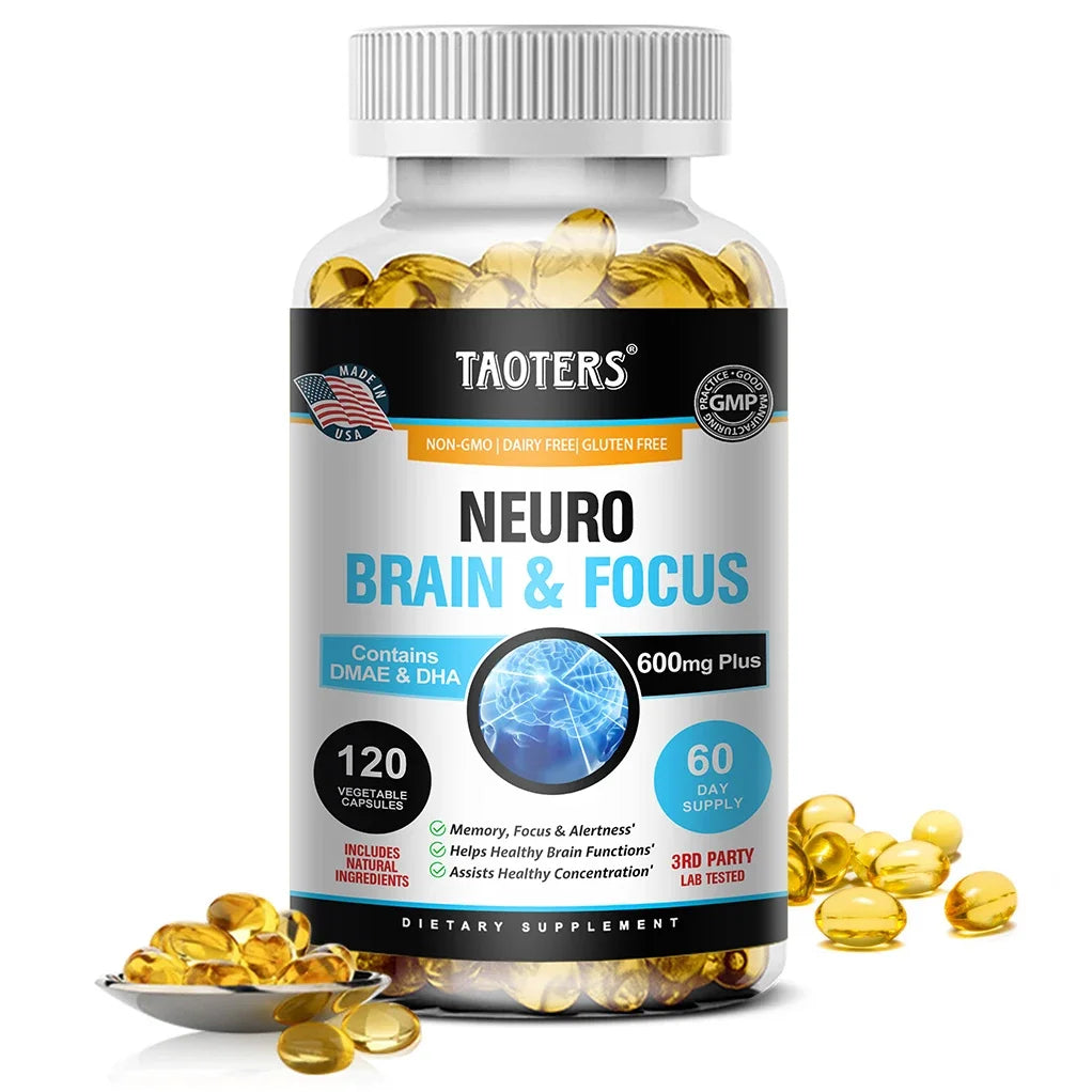 Brain Health Health - with vitamins - Brain & Focus Formula - Brain Booster with Multi- Helps Improve Memory, Focus and Clear Th