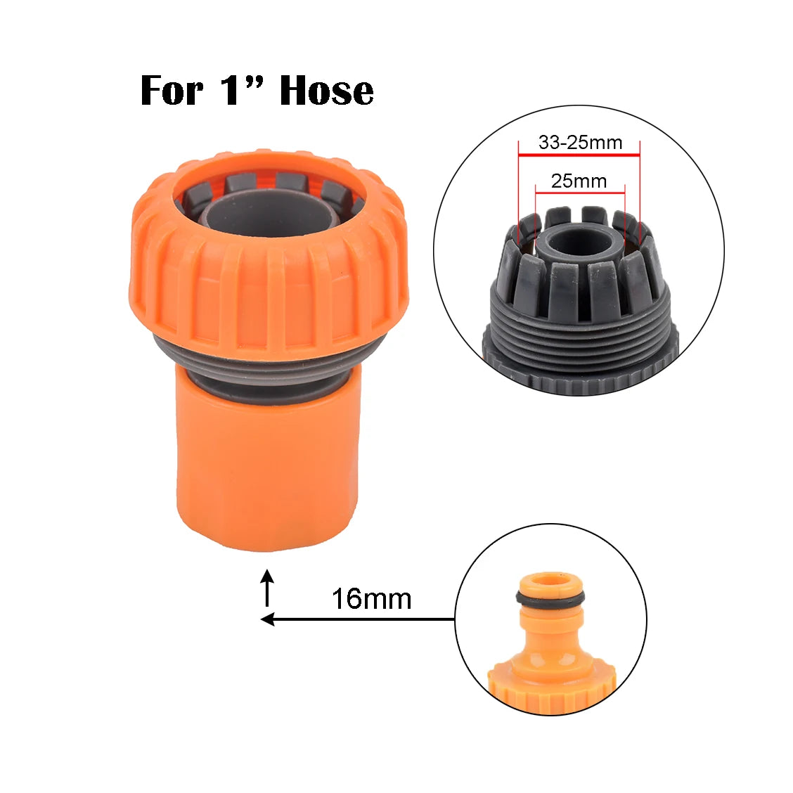 Hose Quick Connector 1/2 3/4 1 Inch Garden Hose Fitting Quick Connector Adapter Male and Female with Shut-Off Valve Switch
