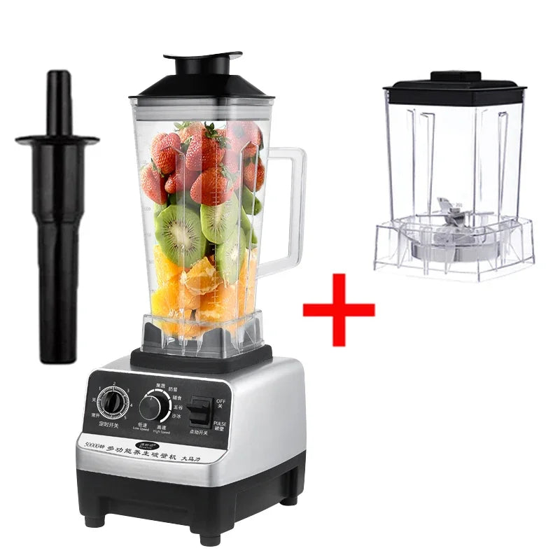 220V 2000W Heavy Duty Commercial Blender Juicer Fruit Mixer Professional High Power Food Processor Ice Smoothies BPA Free 2L Jar