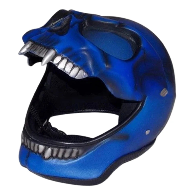 Halloween Motorcycle Skull Helmet Latex PVC Necromancer Skull Mask  Motorcycle Skull Half Helmet n Women