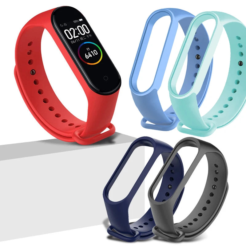 Watch Strap For Xiaomi Mi Band 7 6 5 4 3 Wristband Silicone Bracelet Wrist Straps correa Mi Band 6 7 5 4 Smartwatch Accessories