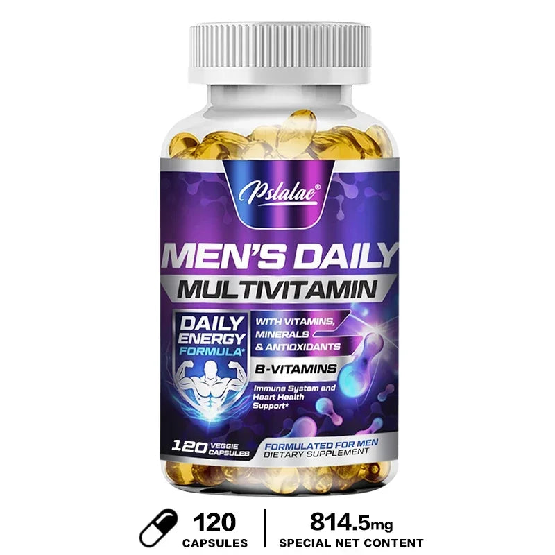 Men's Daily Multivitamin Supplement - Supports Brain and Immune Health, Boosts Energy, Relieves Anxiety, Improves Endurance