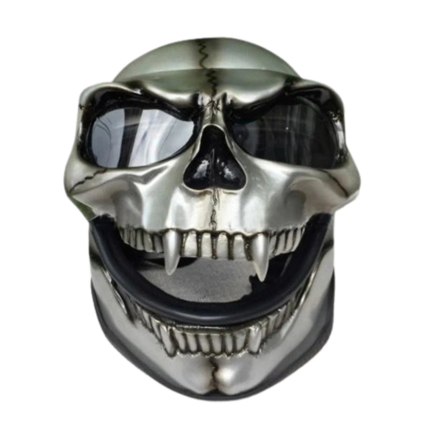 Halloween Motorcycle Skull Helmet Latex PVC Necromancer Skull Mask  Motorcycle Skull Half Helmet n Women