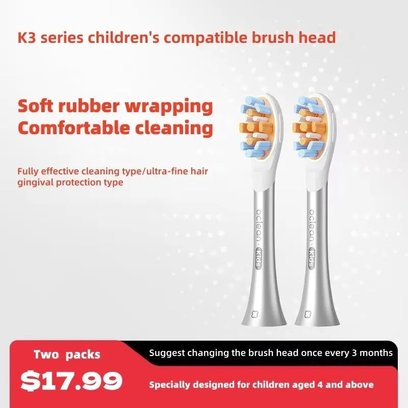 Oclean Children's Electric Toothbrush Head Soft Bristles Interactive Design Gum Protection Baby Full Effect Cleaning Accessory