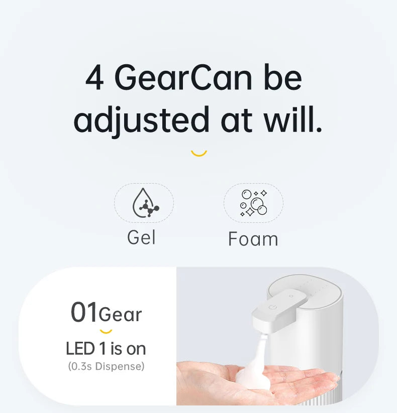 308ml Automatic Soap Dispenser Touchless Electric Dispenser USB Rechargeable with Infrared Sensor for Bathroom,Kitchen Soap