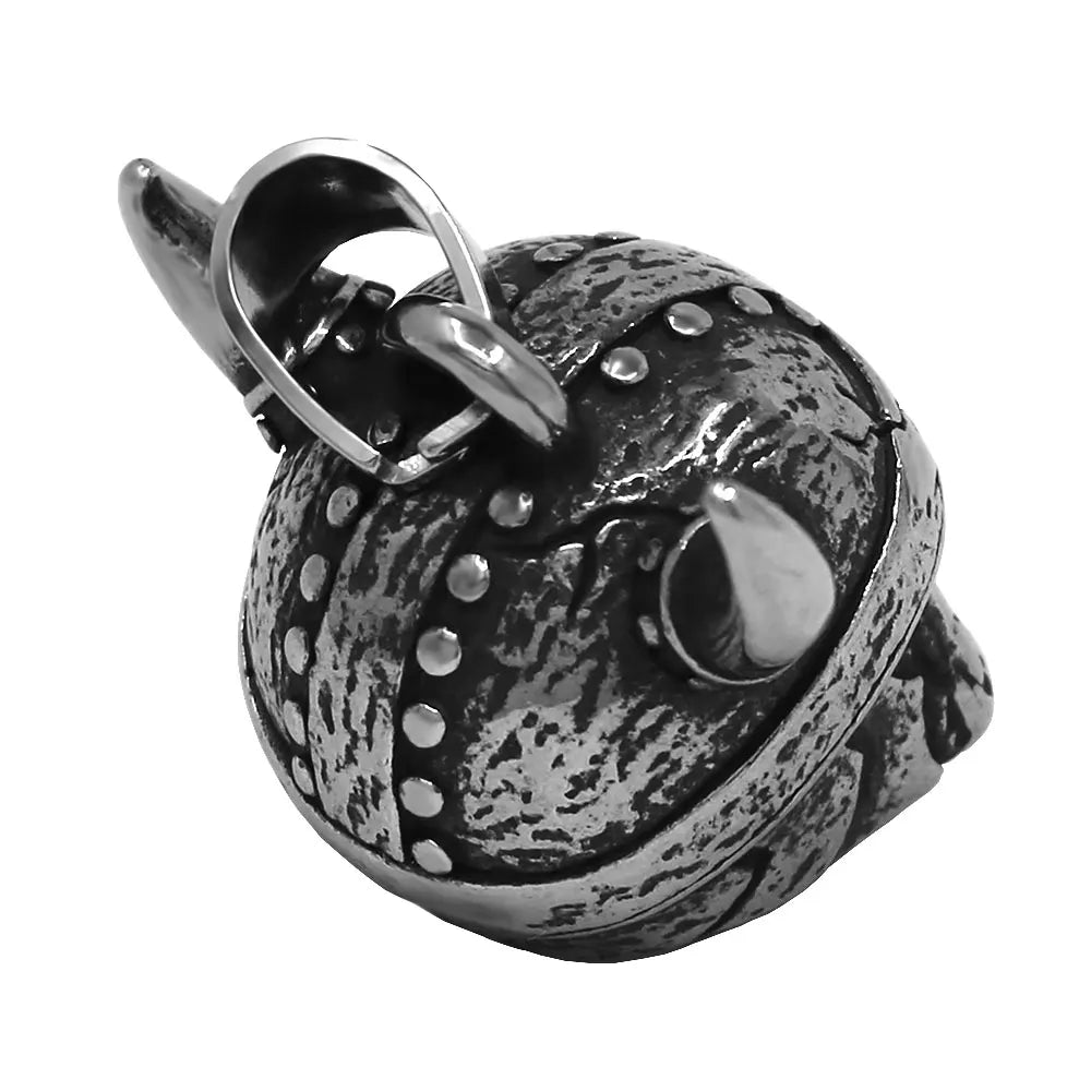 Norse Viking Warrior Spartacus Helmet Bell Pendant Stainless Steel Eagle Cross Jesus Rose Lady Rider Saint Mary USA Flag Jewelry