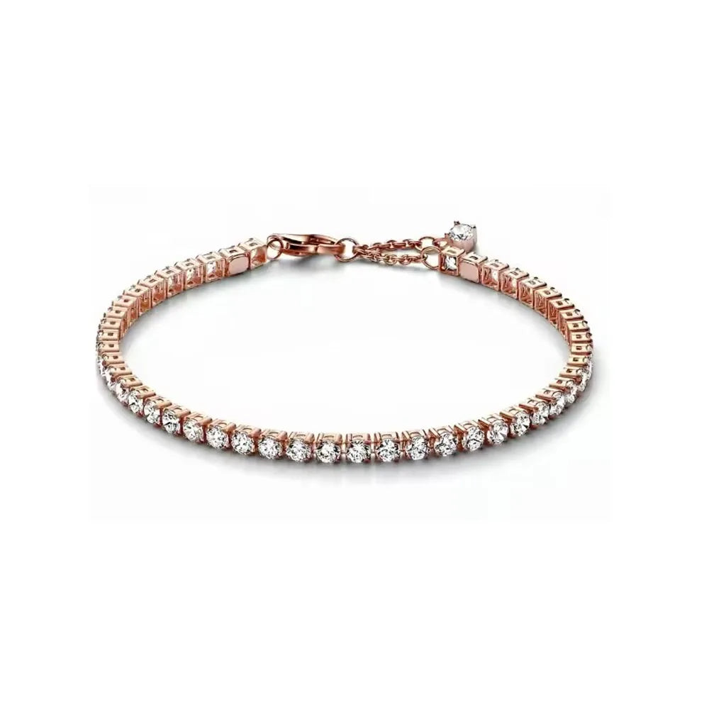 European 925 silver red heart stone bracelet suitable for Valentine's Day girlfriend gift jewelry