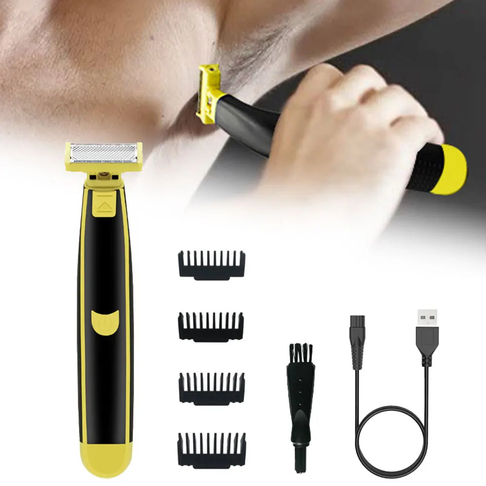 Full Body Washed Wet and Dry Shaver, Men's Electric Shaver Rotary Shaver