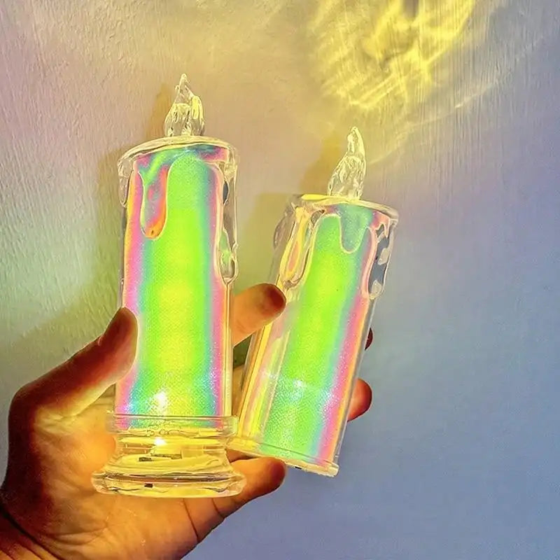 1pcs LED Flameless Candle Battery Operated Valentine's Day Proposal Anniversary Halloween Wedding Decoration