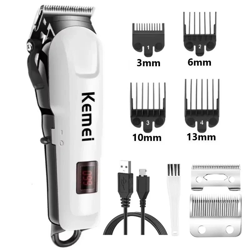 Kemei Hair Clipper KM-809A Hair Cut Maching Wireless Trimmer Men Professional Clipper Machine Rechargeable Hair Cut Barberkemei